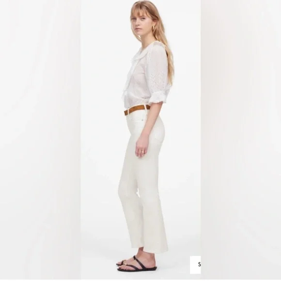 Madewell Mid Rise Kickout Crop NWT - Picture 2 of 10